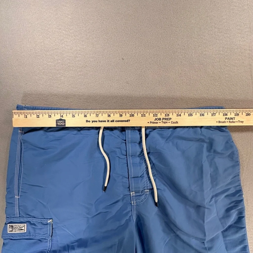 Polo Ralph Lauren Mens XL Swim Trunks Blue Cargo Pocket Board Shorts Pony Logo